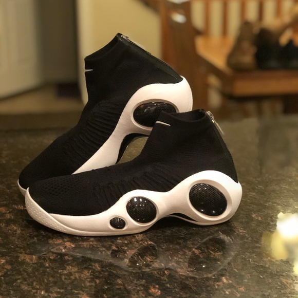 nike flight bonafide black white